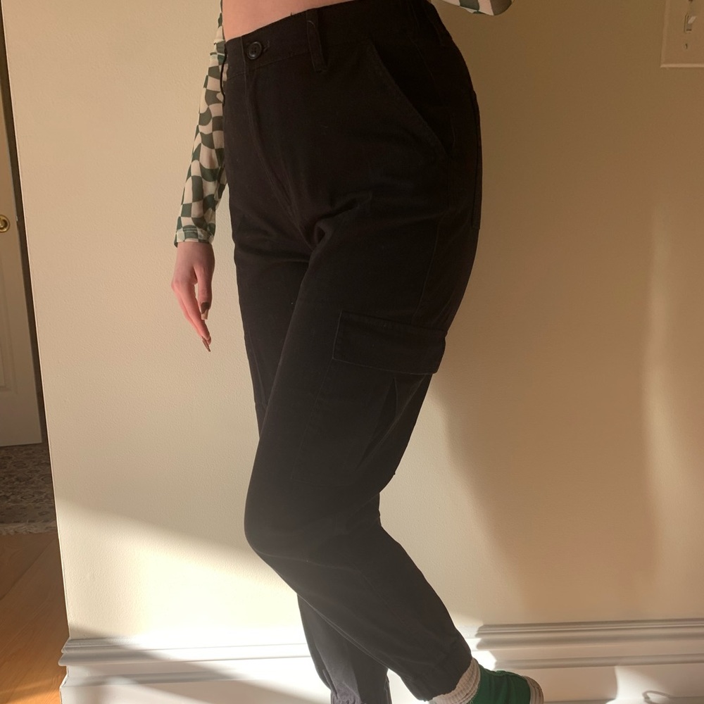 black cargo pants